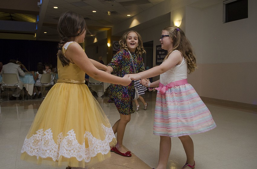 Ilanna Hebert, Isabella Onan and Gwendolyn Precourt dance.