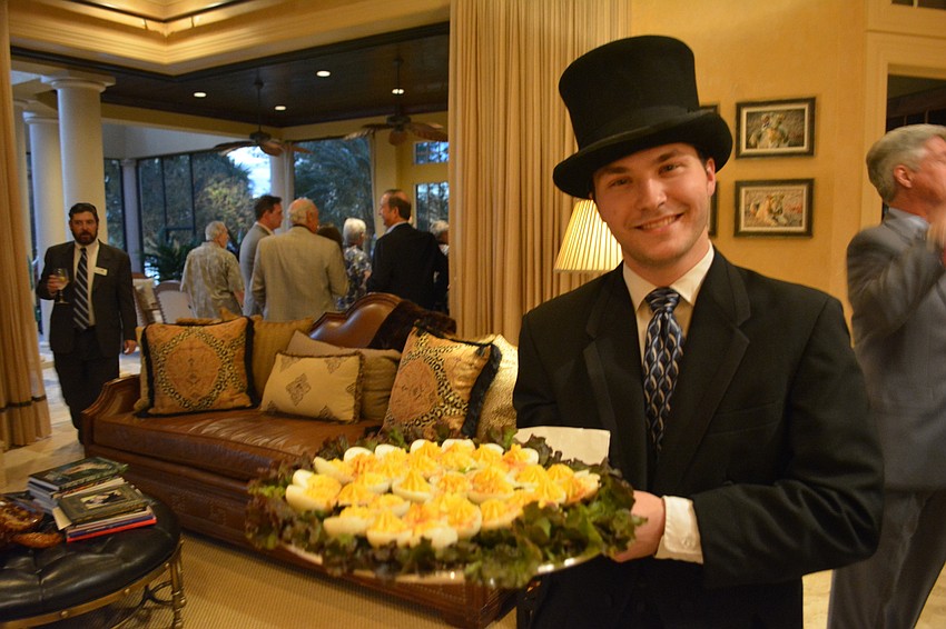 The Players actor Patrick Tancey had a dual role as a server.