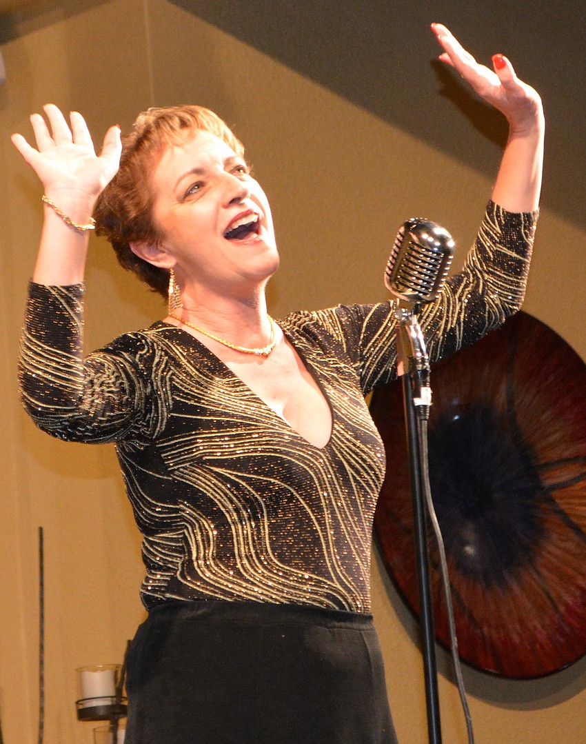 Eve Caballero entertains with a show tune.