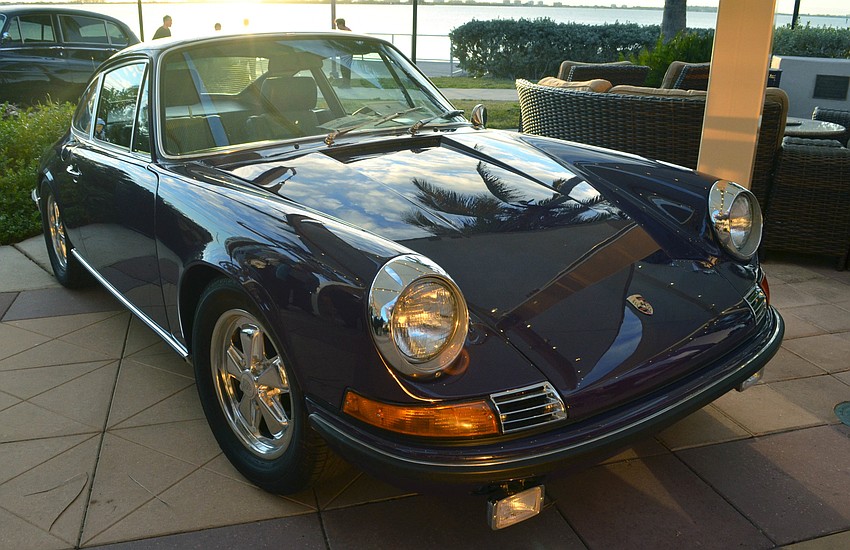Several antique cars were on display during cocktail hour at the Van Wezel Sunset Terrace Jan. 13.