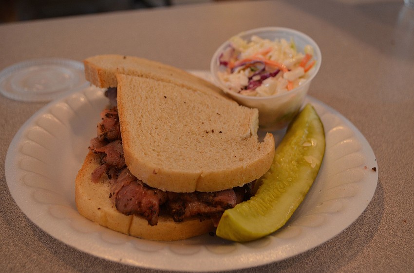 Pastrami sandwiches were one of the many traditional Jewish dishes available at the festival. All the food for the event was homemade.