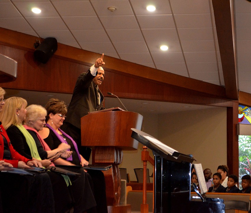 The Rev. Charles McKenzie recited some of the Rev. Dr. Martin Luther King Jr.’s landmark speeches.