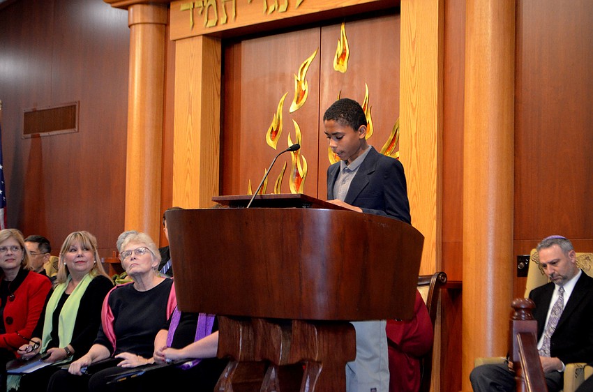 Anthony Williams recites a poem about Rev. Dr. Martin Luther King Jr.