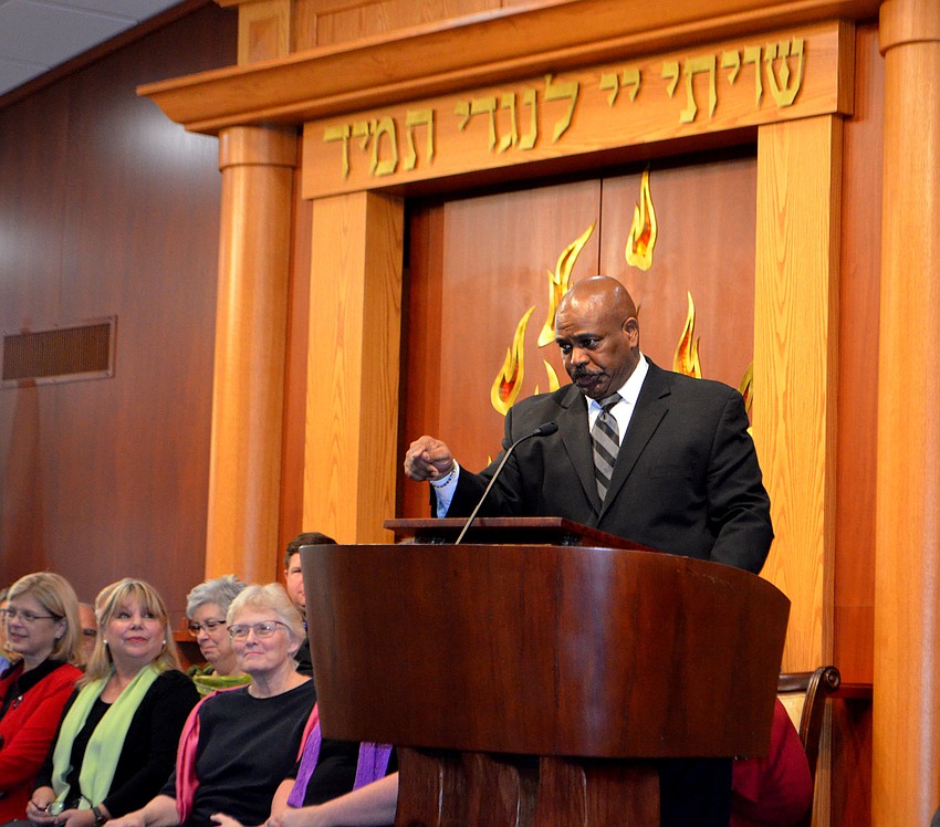 The Rev. Charles McKenzie recited some of the Rev. Dr. Martin Luther King Jr.’s landmark speeches.