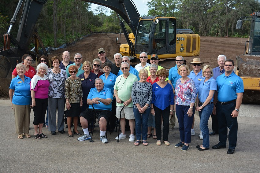 Original members of Lakewood Ranch Lodge 2855 pose for a photo Jan. 15 during the official groundbreaking ceremony.