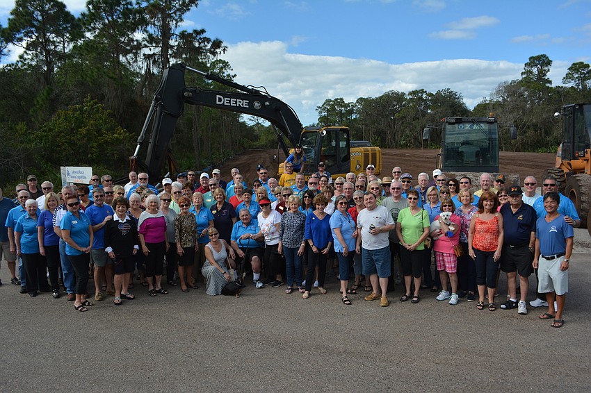 Lakewood Ranch Elks members pack  the site of the new lodge for a groundbreaking ceremony Jan. 15.
