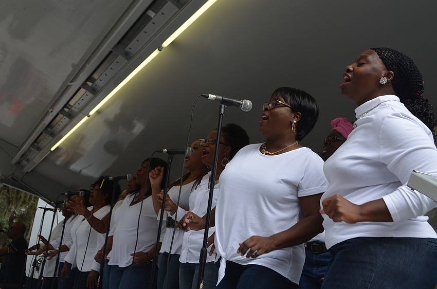 The Trinity Baptist Church choir was the first performance at the MLK Unity Walk and  Celebration.