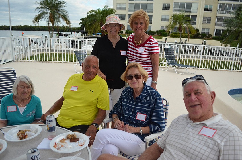 (Front) Ann Chevalier, Jim and Jo Duwelius and Len Lemanski with (back) Dorothy Hagan and Barbara Lemanski