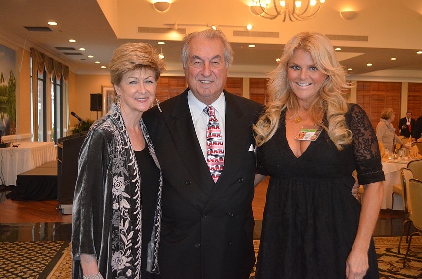 Nancy McElmeel, Republican Club of Longboat Key President Joe McElmeel and Michelle Sampson of Cool Today, the event sponsor