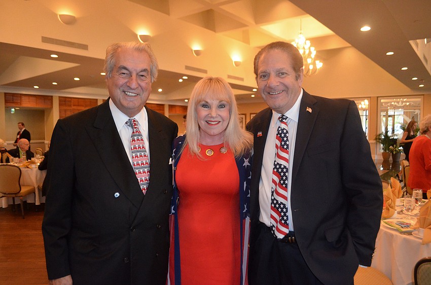 Republican Club of Longboat Key President Joe McElmeel with Deborah and Dick Miller