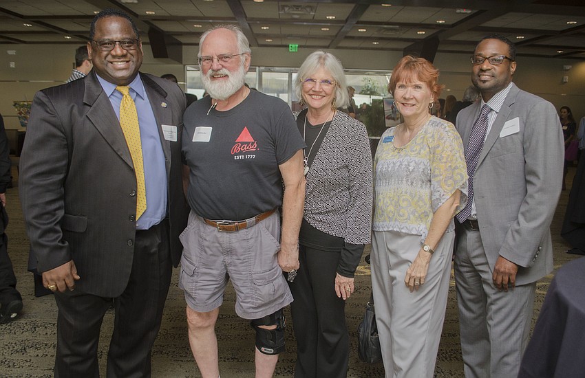 Rep. Wengay Newton, Bib Kirscher, Pam Kirscher, Nancy Taussig and Dwayne Mallory
