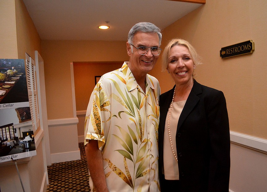 Steve Gianopolus and Janet Gross of Design 2000, who styled the models for the fashion show