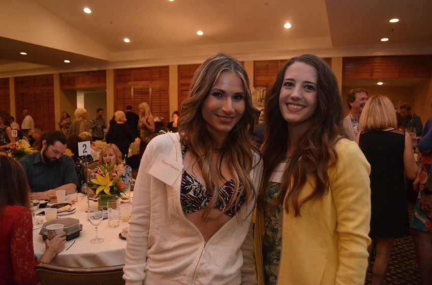 Fashion show models and previous garden club scholarship recipients Tracy Fanara and Jamie Schindewolfe