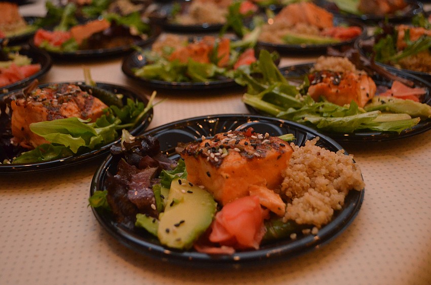 The Lazy Lobster served salmon “Santa Maria.”