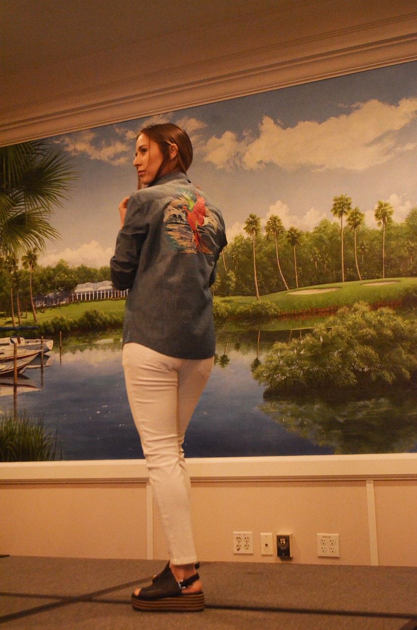 Juliana Carrillo models casual beachwear from Tommy Bahama during the 6th annual Taste of the Keys and Fashion Show.