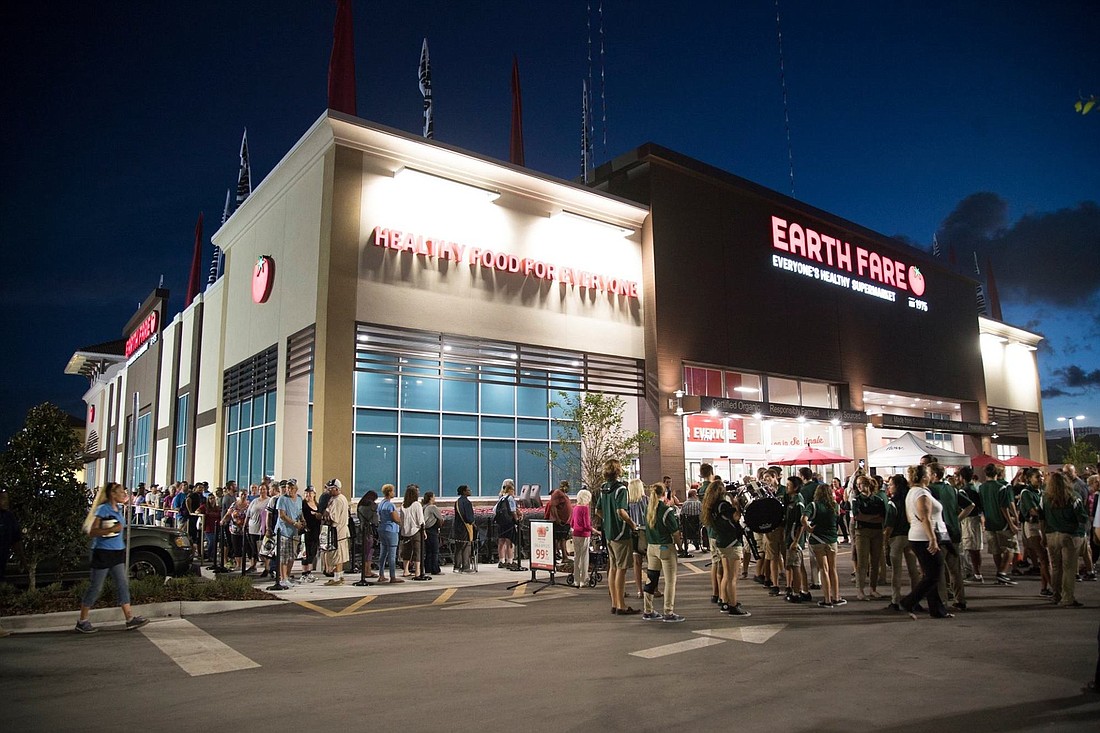 More than 500 people had lined up by 7 a.m. in efforts to be first in line to the opening of Earth Fare&#39;  s new store in Seminole in September 2016.
