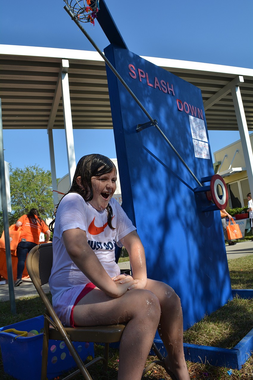 Lillian Chapman, 9, helps raise money for her mom, Kristen Chapman'    s, classroom.