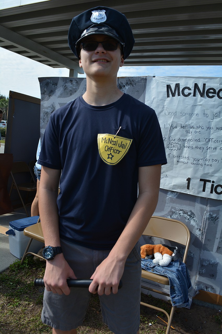 Lakewood Ranch High School freshman Jason Breiner, 14, helped capture students for the 