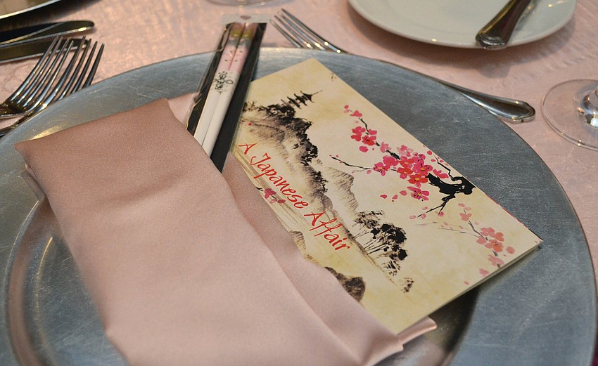 The theme for the evening, “A Japanese Affair,” was executed using cherry blossoms, lanterns and other traditional Japanese decor.
