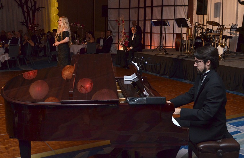 Sarasota Opera Principle Joanna Parisi, who plays Madama Butterfly in the opera’s current production, performs with Maestro John Spencer.