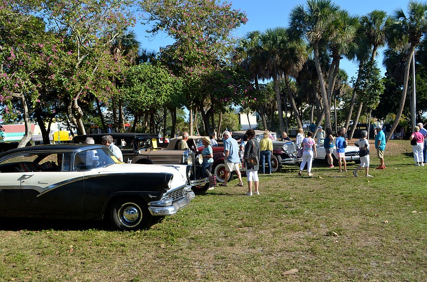 About 44 classic antique cars were on display for the St. Armands Classic Antique Car Show on Jan. 21. Cars were judged on a point system for things like paint job, engine quality and other categories before the top cars were awarded trophies.