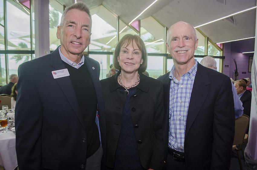 Ringling College of Art and Design Director of Development Michael Eastman, Joanne Powers and Peter Powers.