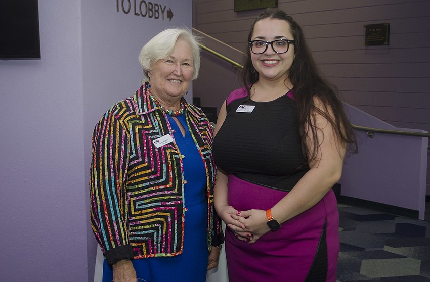 Ringling College Library Association Town Hall Committee member Cindy Stuhley and Ringling College Library Association Membership and Events Administrator Michelle Frau