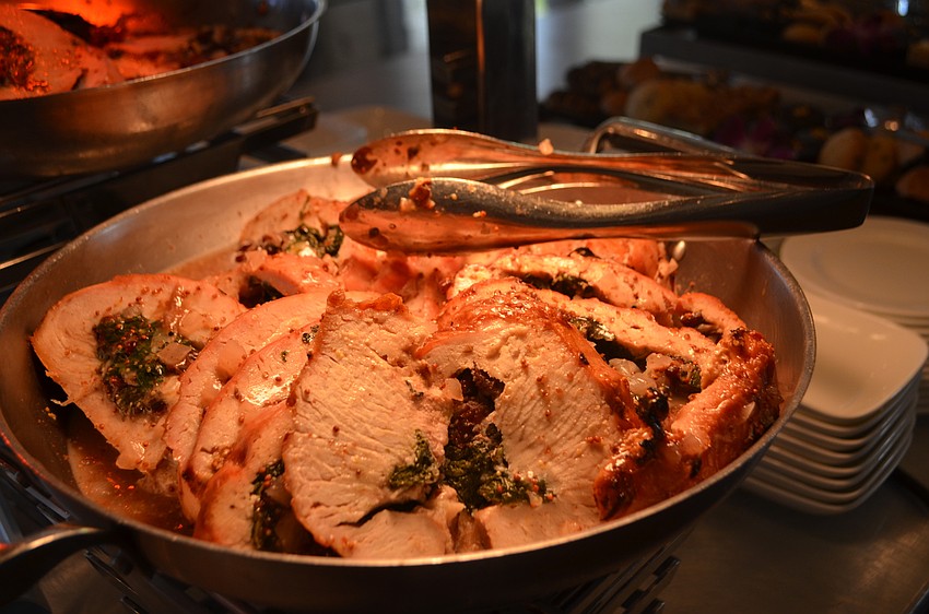 Turkey Roulade was one of the entreé options for the ladies to enjoy.