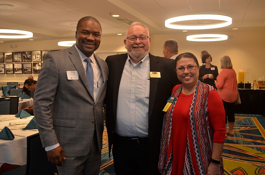 Roy Smalls of event sponsor Gettel Toyota of Bradenton, Jack Dean of Montgomery Carpets Plus and Debbie Shaffer of Veteran Air.