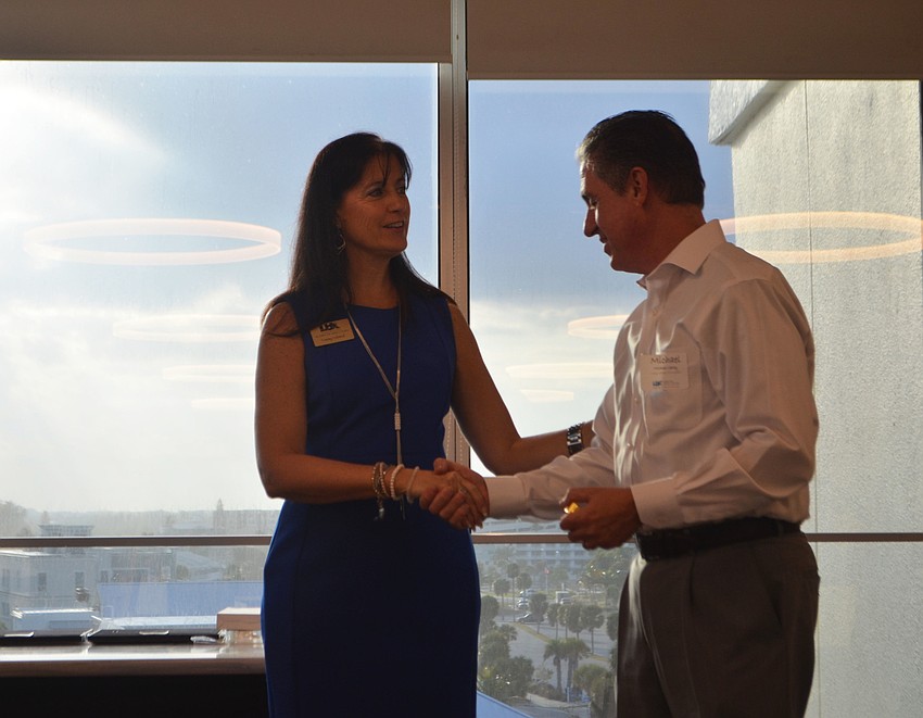 Michael Garey accepts his “Good as Gold” award.