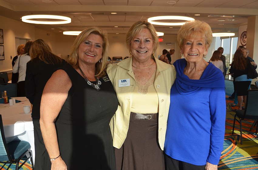 Jan Jordan, chamber President Gail Loefgren and Marge Moran