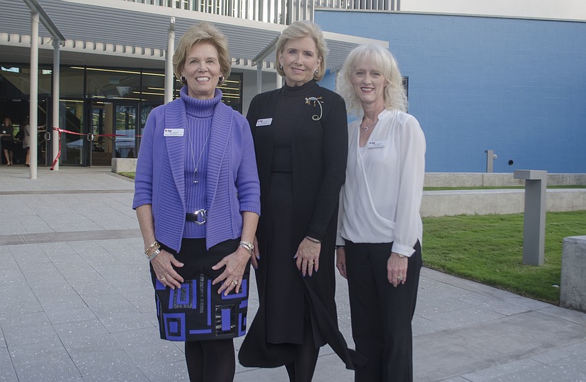 Ringling College Library Association board members Ollie Johnson, Chris Cremer and Mitzie Hanson