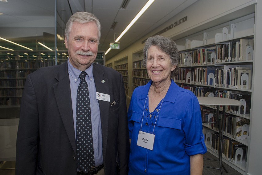 Current Director of Career Services Charles Kovacs and former Director of Career Services Phyllis Schaen