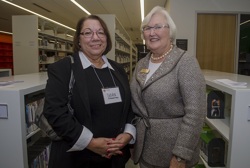 Susan Zimmerman and Ringling College of Art and Design board member Cindy Stuhley