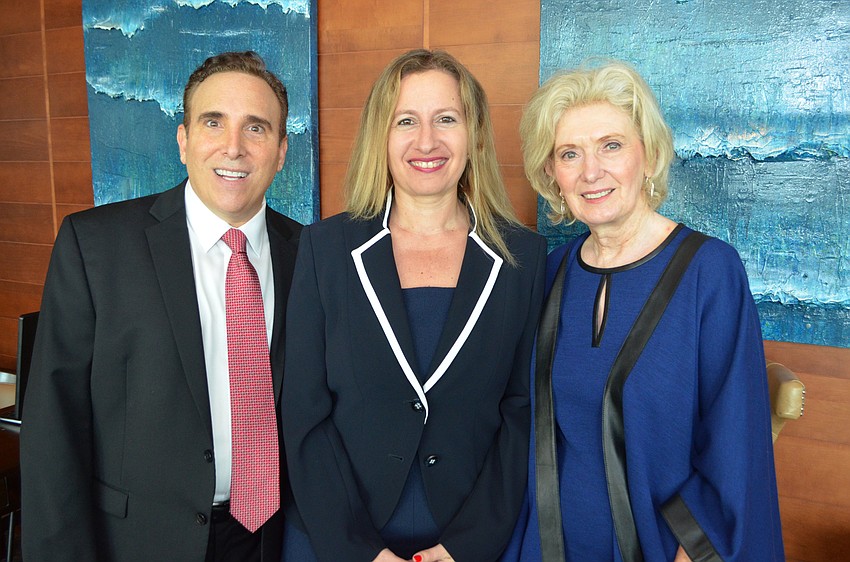 AJC Regional Director, West Coast Florida Brian Lipton, Director of AJC Jerusalem Avital Leibovich and AJC Regional President, West Coast Florida Anne Virag