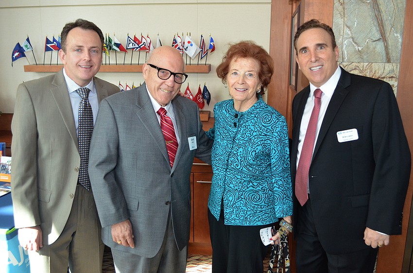 Joseph Gianguzzo, David Lipton, Ruth Kreindler and AJC Regional Director, West Coast Florida Brian Lipton