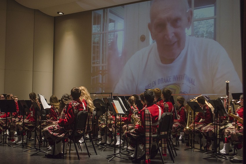 Attendees watched an interview with Andrew 