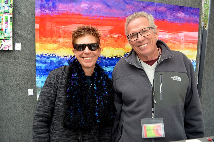 Staci and Bill McLauchlan work with digital art. They specialize in transforming original fabric compositions into digital art.