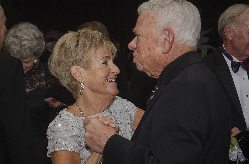 Bunny and Mort Skirboll dance during the event.