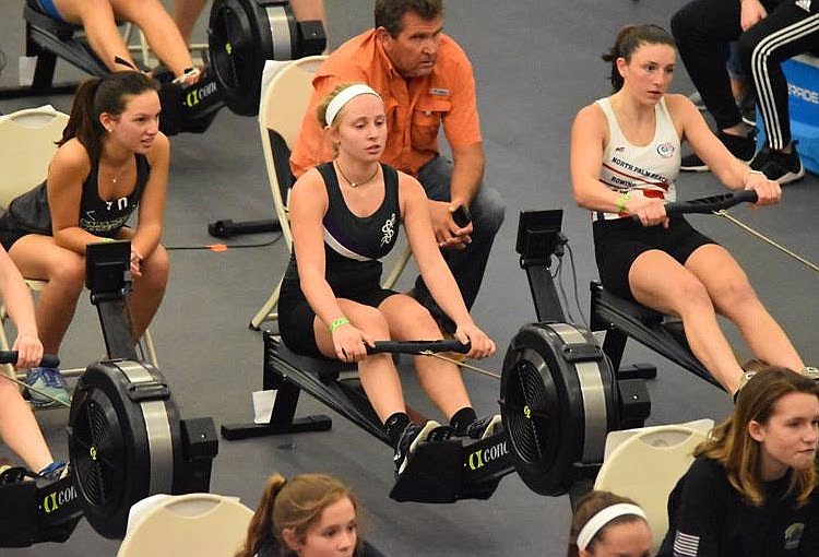 Shelby ErnstÂ won the High School Novice LightweightÂ event with a time ofÂ 7:51.Â Photo courtesy the Sarasota Scullers.