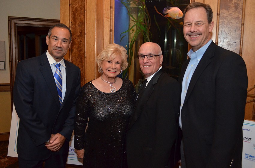 Honorary Chairman Jeffrey Mayers with Community Superstar Honorees Linda Carson, Jack Duncan and Steven Roskamp