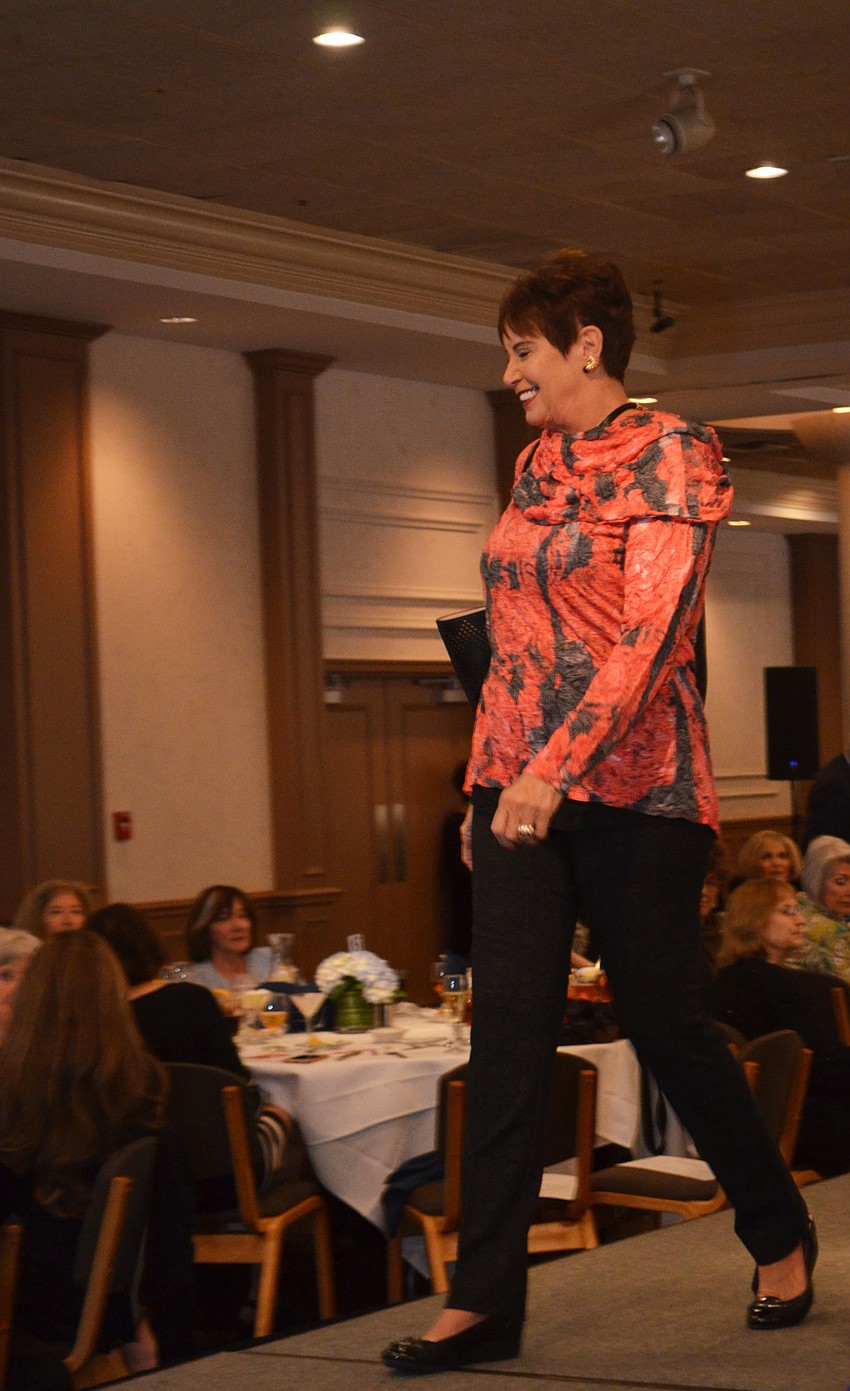 Beth Israel Women members modeled three outfits each during the annual fashion show. The ladies picked out the shoes they wore with their outfits.