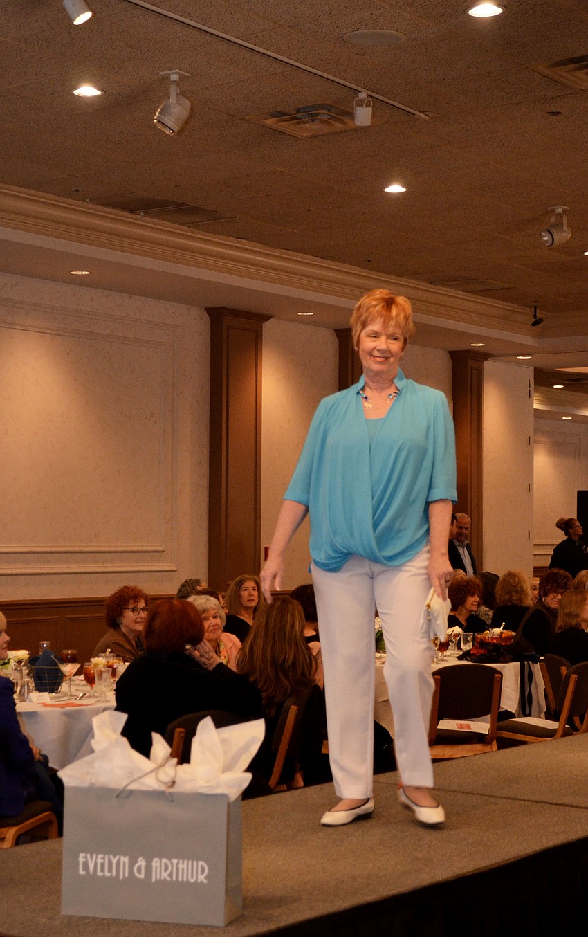 Beth Israel Women members modeled three outfits each during the annual fashion show. The ladies picked out the shoes they wore with their outfits.