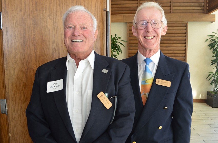 Sarasota Family YMCA Board Chair Paul Bowman with Steve Bourne