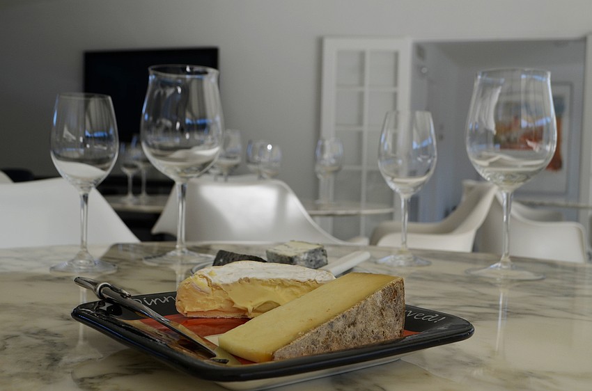 Attendees paired soft, semi-hard and goat cheese with three different kinds of pinot noir.