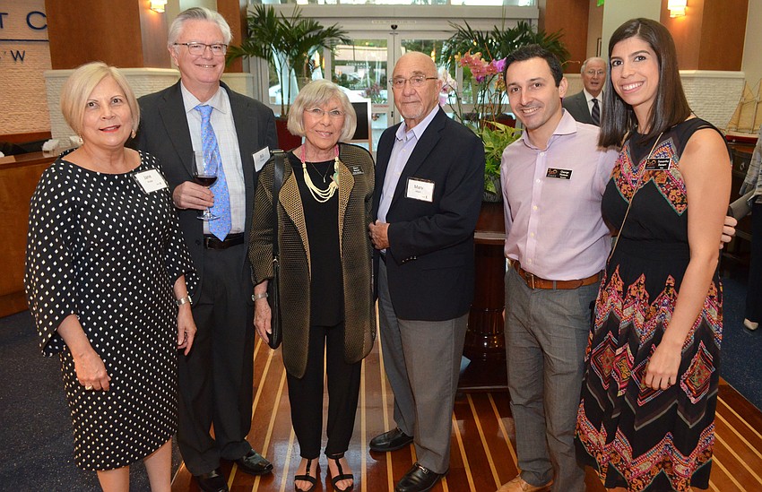 Jane and Bill Knapp, Gerri Aaron, Marv Albert, George Nickson and Samantha Bennett