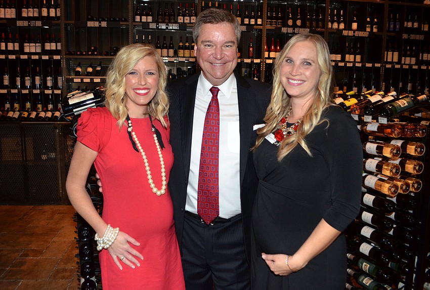Junior League of Sarasota President Britt Riner, speaker Sam Haskell III and Melissa Hembree