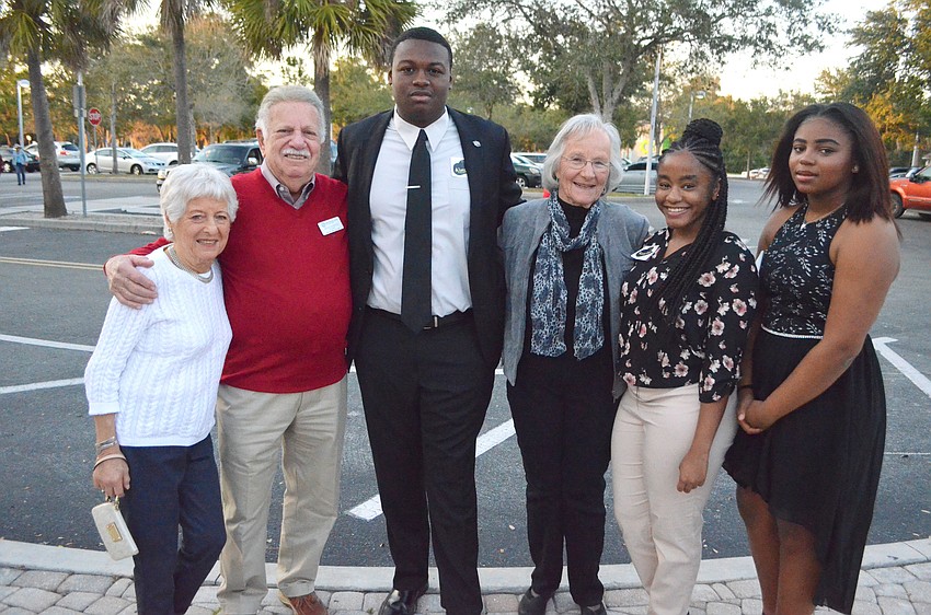 Marilyn and Irving Naiditch with Sarasota County Youth of the Year Al-Muta Hawks, Phyllis Steingard, Kayla McGann and Shaterria Smith