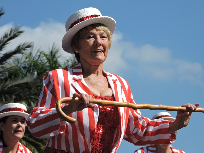 Margie Krogel struts her stuff during a tap dance number.