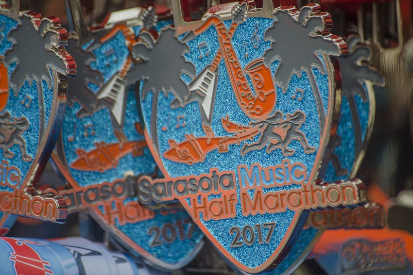 All finishers received a Sarasota Half Marathon medal.